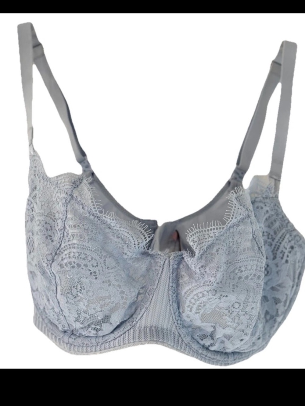 Victorias Secret Bra Dream Angels Convertible PushUp W/O Padding Blue Lace 34DDD